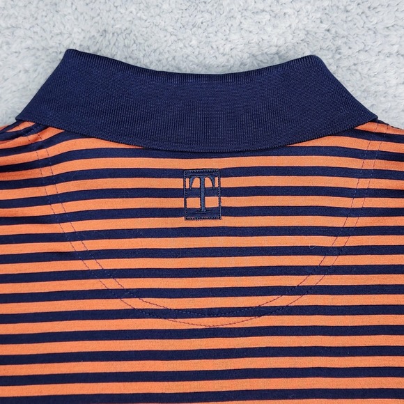 Vintage U.S. Open Pinehurst No.2 Polo Shirt Mens Large Navy Orange Tehama 2005 - Picture 14 of 16